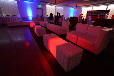 LED Cube, Lounge Furniture Rentals San Diego